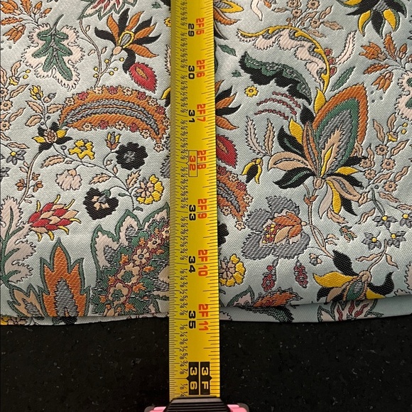 Alice & Olivia Tayla Jacquard Floral Mini Dress Blue Structured NWT Sz 12 - Picture 9 of 14